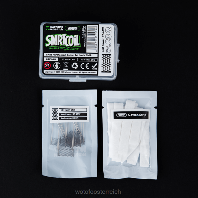 PNP-Mesh-Baumwoll-Set Nexmesh-Turbo Wotofo SMRT - Wotofo flavors 42F2Z339