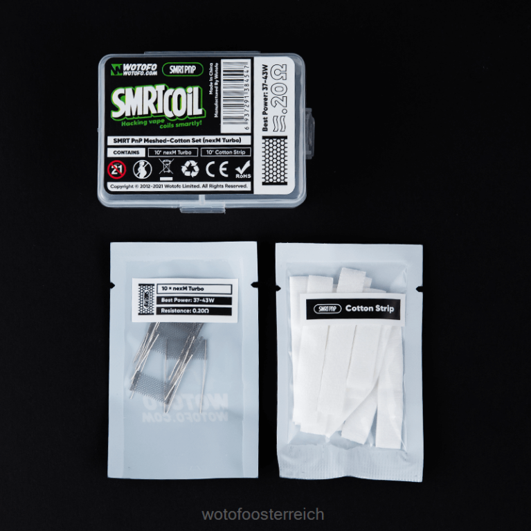 PNP-Mesh-Baumwoll-Set Nexmesh-Turbo Wotofo SMRT - Wotofo flavors 42F2Z339