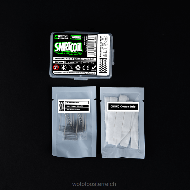 rpm2 Mesh-Baumwoll-Set nexmesh chill Wotofo SMRT - Wotofo vape tool kit 42F2Z351